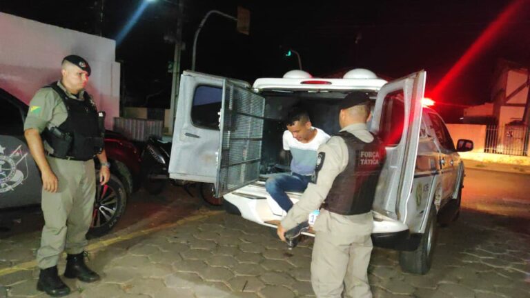 Homem com tornozeleira é preso após tentar fugir de abordagem da PM em RB; cerco foi montado