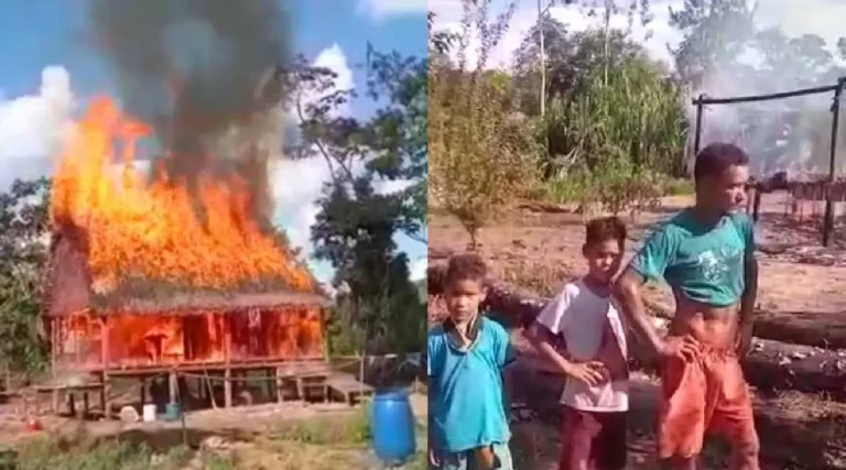 Agricultor tem casa destruída por incêndio em Marechal Thaumaturgo