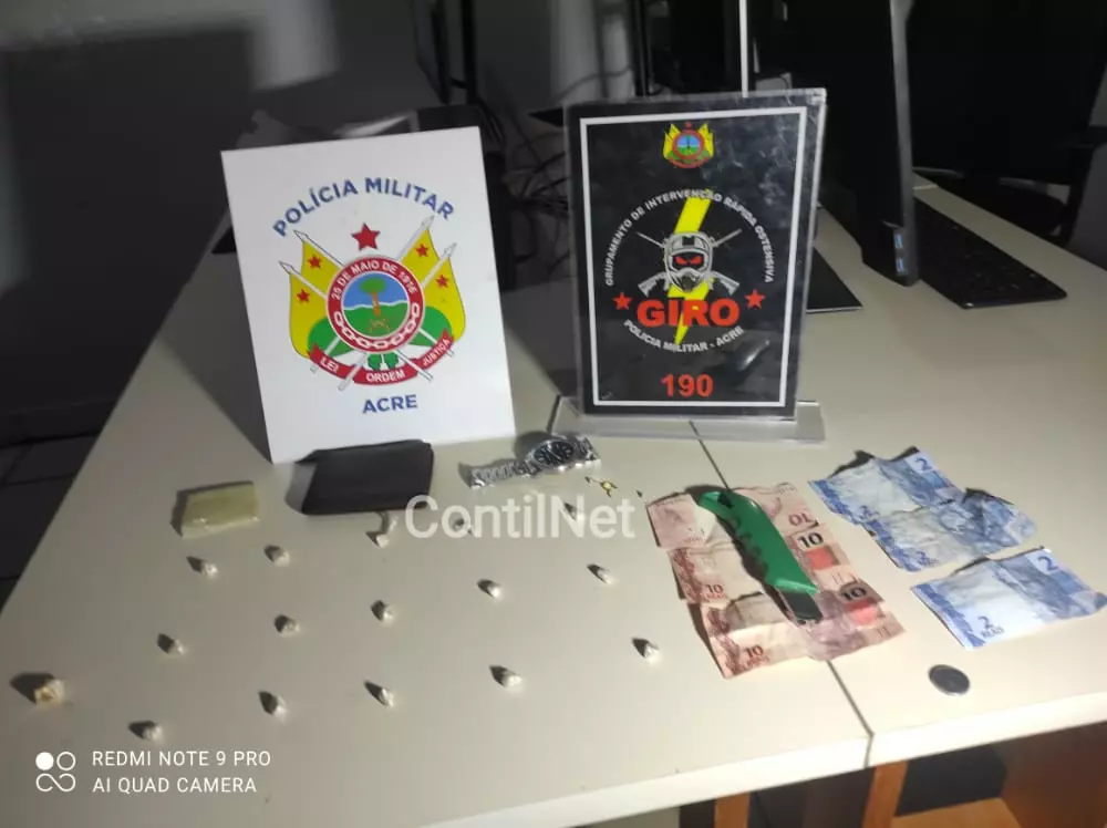 Homem é preso vendendo crack próximo à tradicional colégio particular de Rio Branco