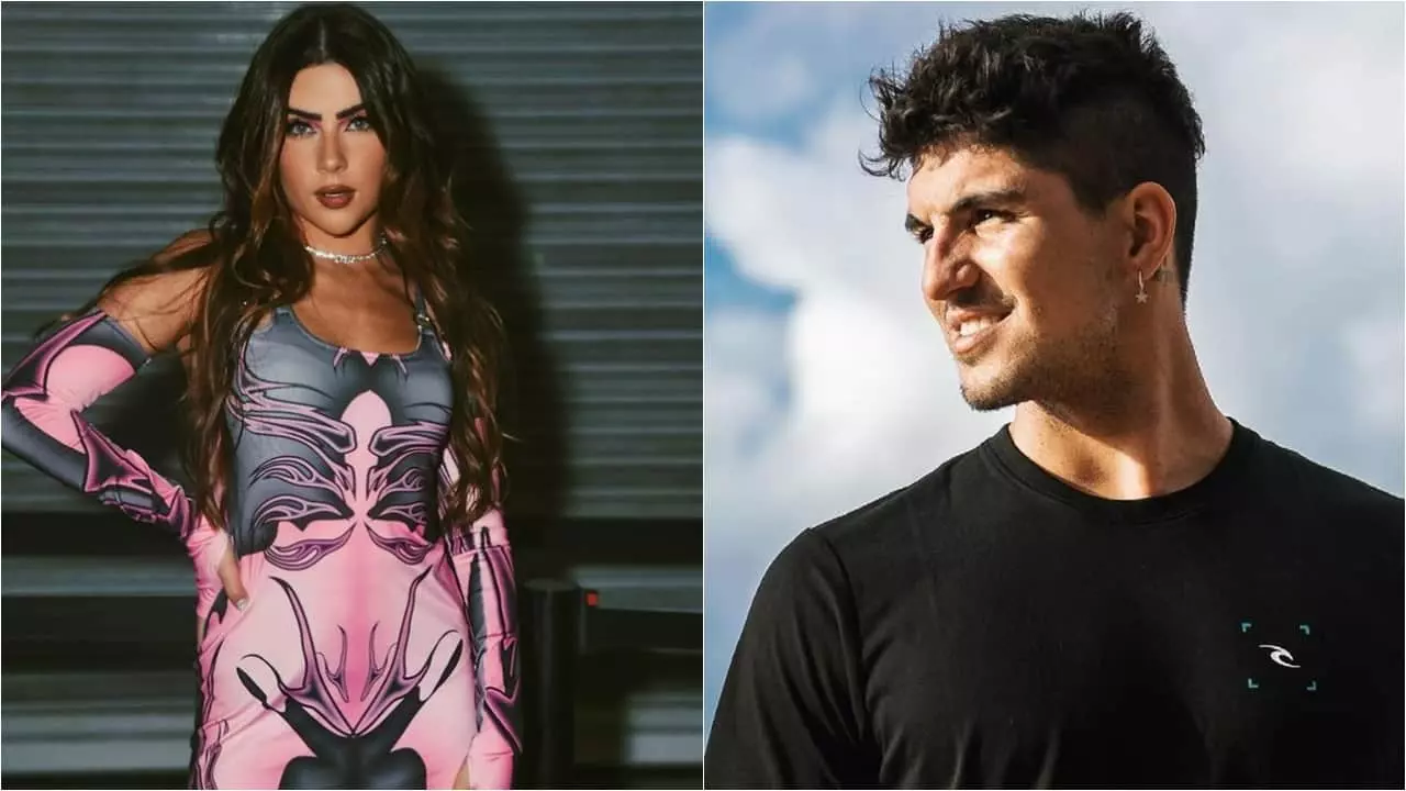 Em meio a rumores de romance, Jade Picon e Gabriel Medina trocam beijos