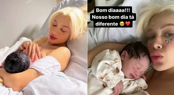 Sem Éder Militão, Karoline Lima posta 1ª foto com a filha recém-nascida: ‘Amor da minha vida’