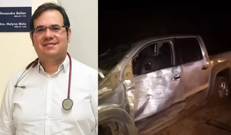 Caminhonete de médico pré-candidato a deputado federal no AC cai em desvio da BR-317