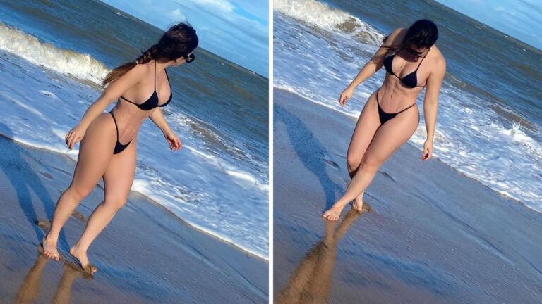 Naiara Azevedo exibe barriga chapada e viraliza