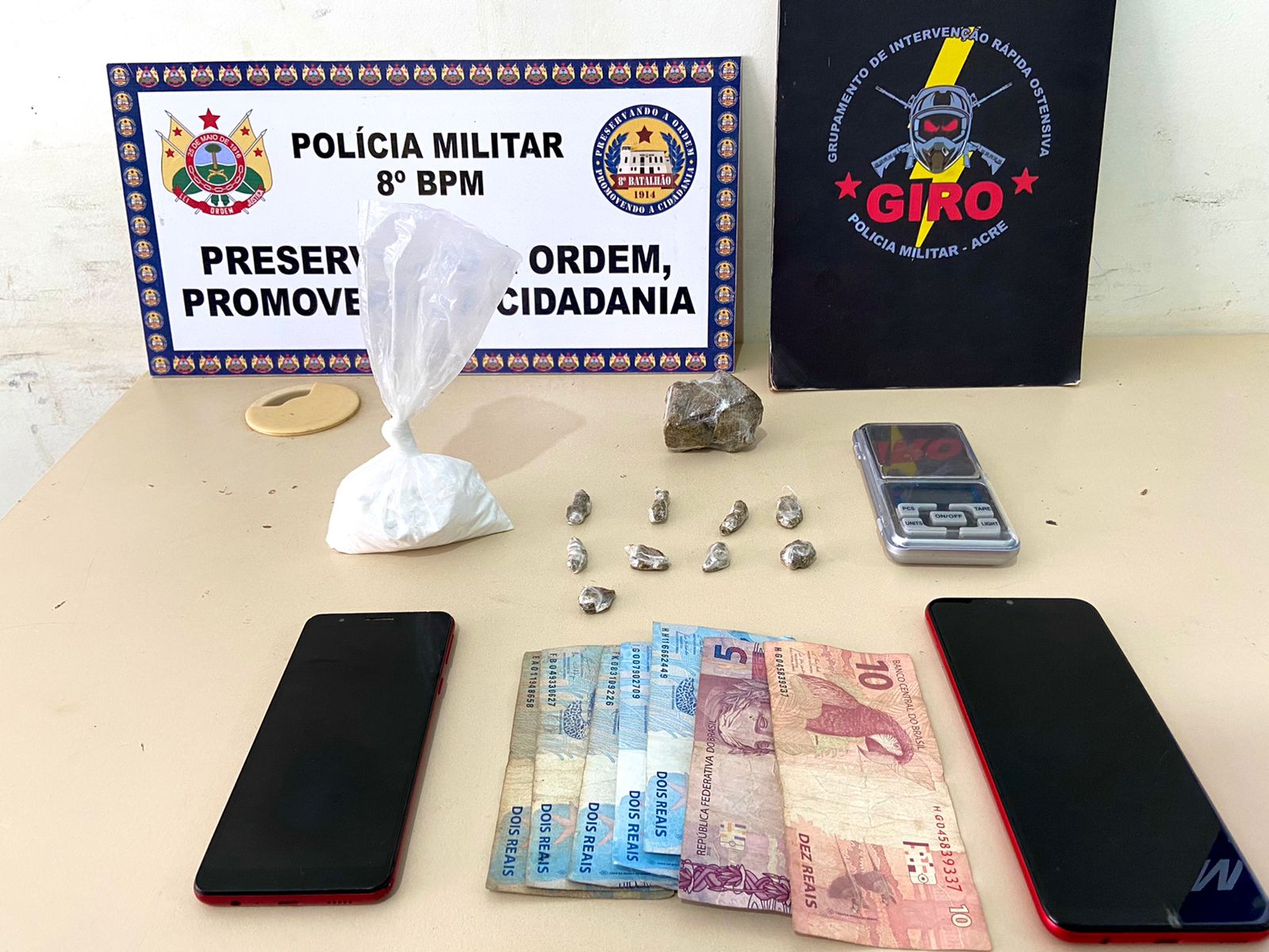 Flagrante: Polícia prende três suspeitos por tráfico de drogas no Acre