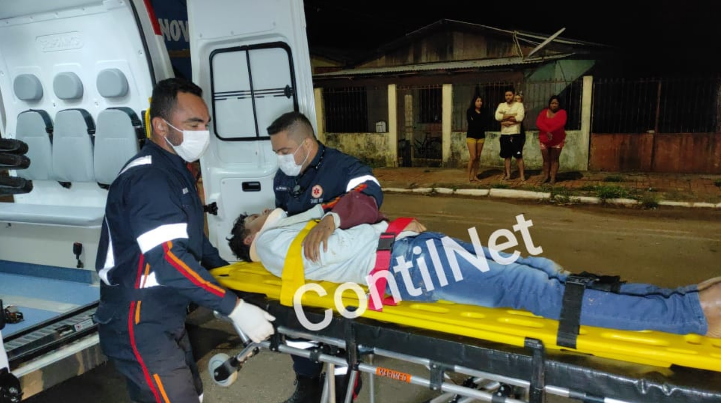 Motos colidem durante acidente em Rio Branco; entregador é socorrido Motos colidem durante acidente em Rio Branco; entregador é socorrido