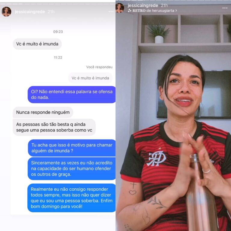 Chamada de imunda e soberba, Jéssica Ingrede grava vídeo e expõe ataques que recebe nas redes