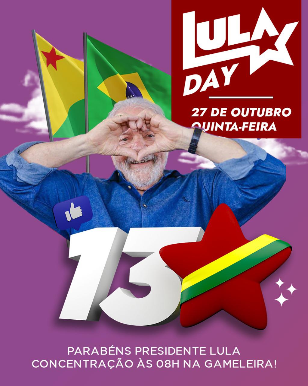 PT no Acre fará festa de aniversário para Lula com direito a bolo e parabéns