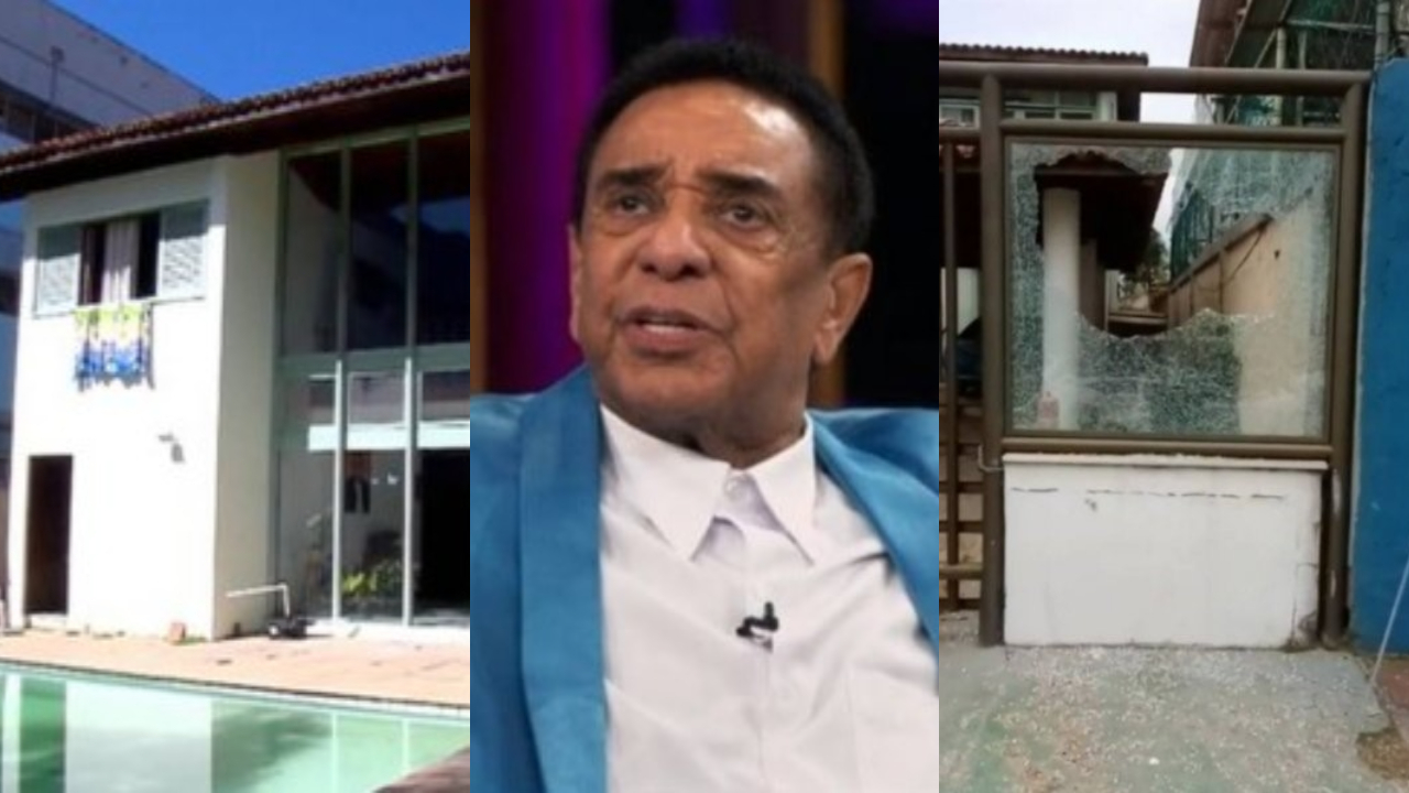 Mansão de Agnaldo Timóteo sofre incêndio, entra em ruínas e é invadida após morte do cantor