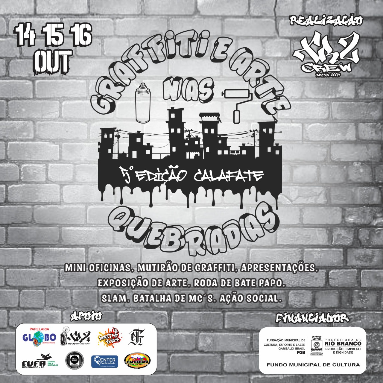 “Graffiti e arte nas quebradas”: Trz Crew Graffiti promove a 5ª edição em Rio Branco