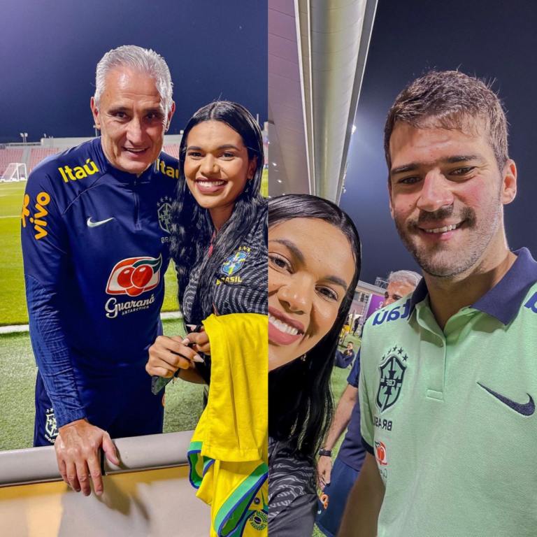 Acreana Jéssica Ingrede registra encontro com Tite e jogadores da Seleção