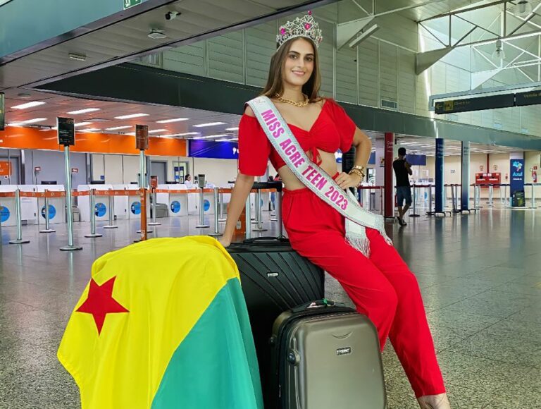 Disputando o título de Miss Brasil com 40 meninas, acreana embarca para concurso em SP