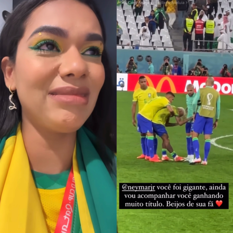 Inconsolada, Jéssica Ingrede filma Neymar aos prantos após eliminação; assista
