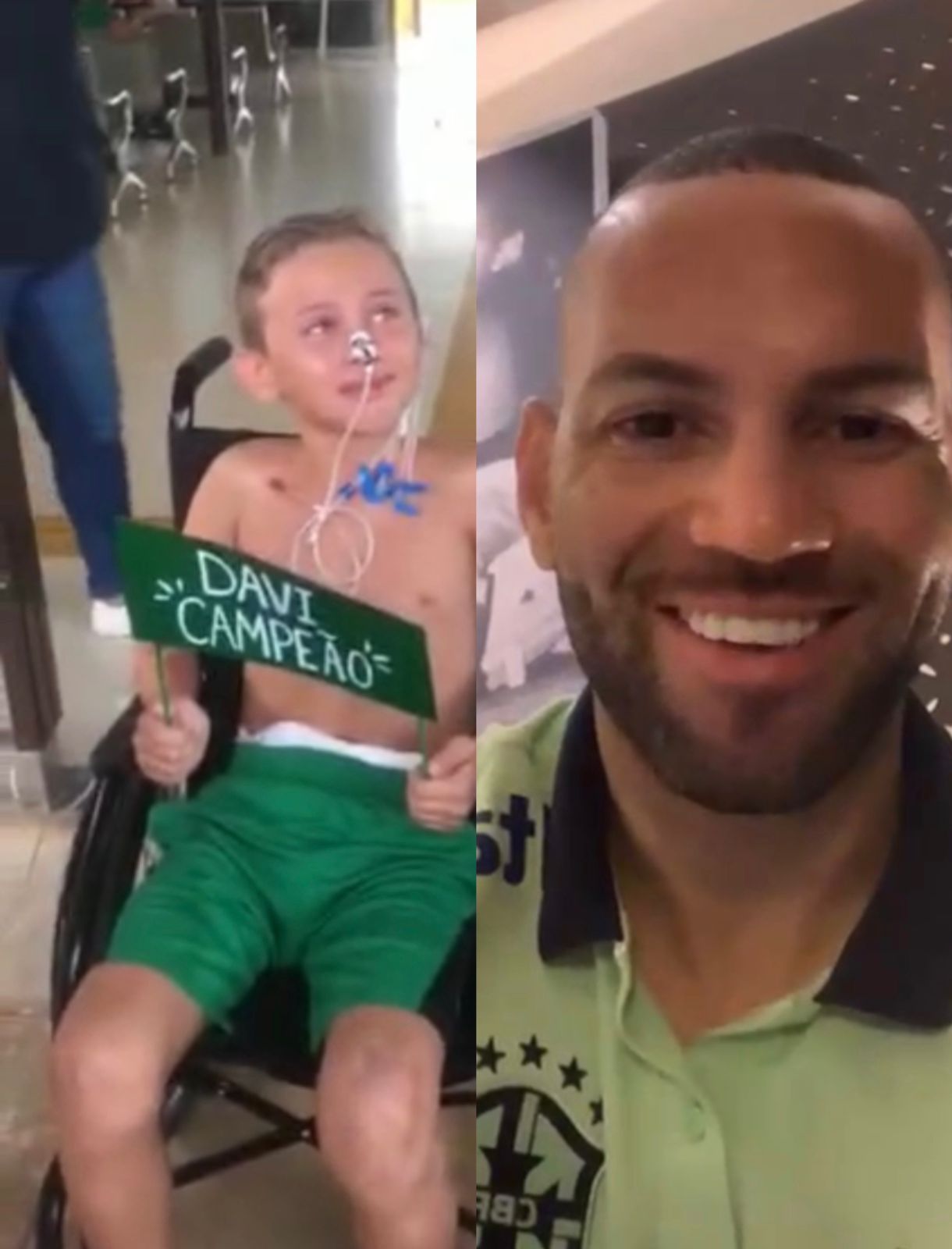 Criança internada com meningite no Acre recebe vĂdeo do goleiro Weverton e se emociona Criança internada com meningite no Acre recebe vĂdeo do goleiro Weverton e se emociona