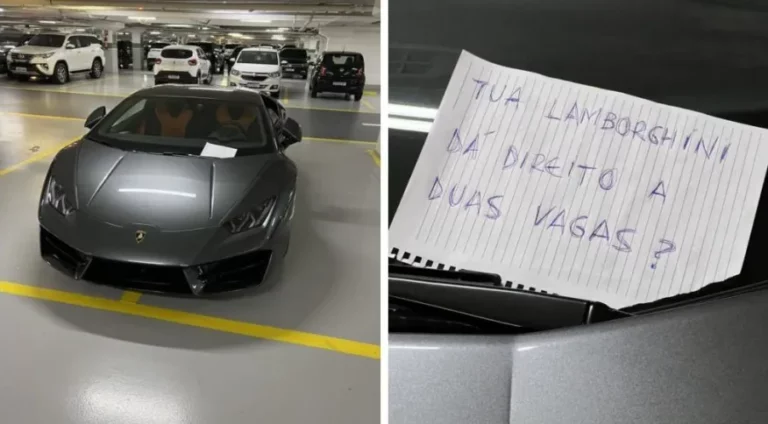 Lamborghini estacionada em duas vagas viraliza na internet e dono responde