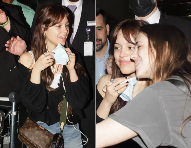 Jenna Ortega, a Wandinha, desembarca em São Paulo para a CCXP22 e posa com fãs