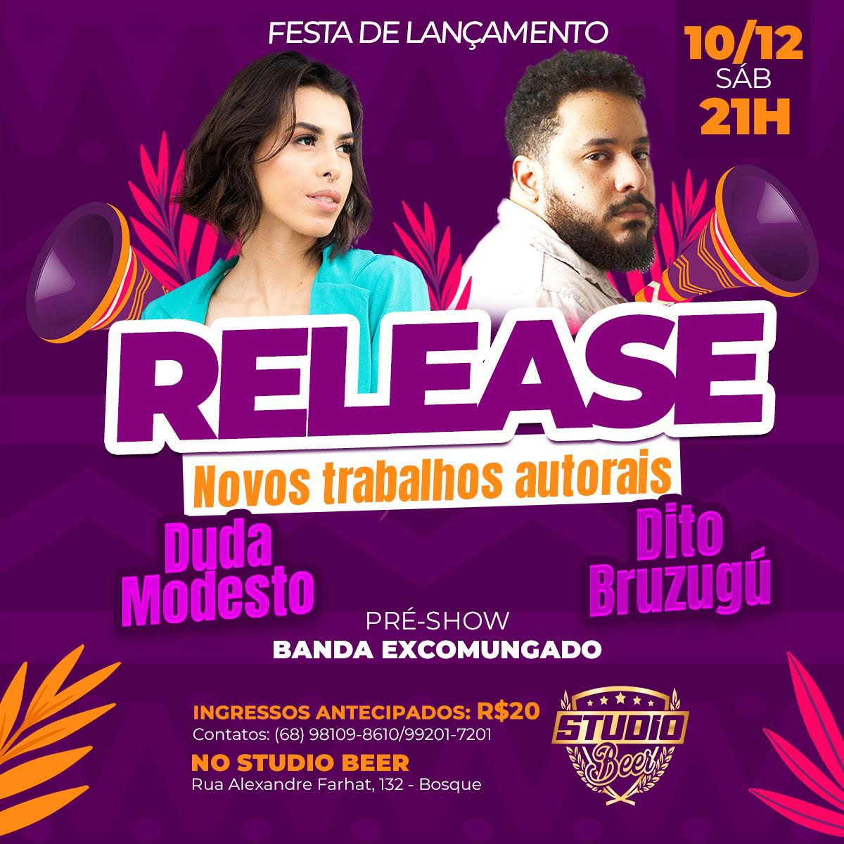 Artistas acreanos realizam show de lançamento de músicas autorais em Rio Branco