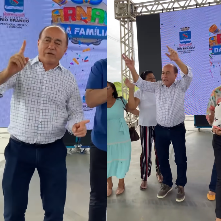 Bocalom cai no samba durante lançamento do Carnaval de Rio Branco; ASSISTA