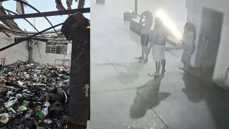 Vândalos encapuzados fazem selfie após invadirem e incendiarem escola pública