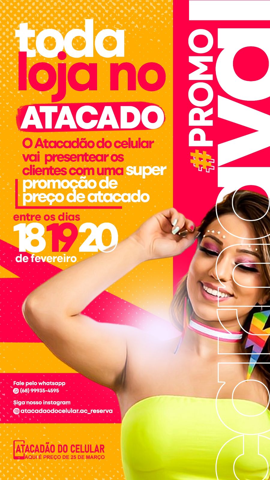 Carnaval: No Atacadão do Celular você ganha desconto e ainda tem chopp Altaneira grátis