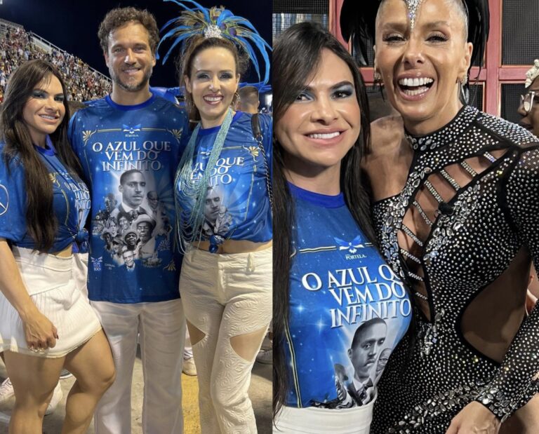 Na Sapucaí, acreana Leane brilha na Portela ao lado de Adriane Galisteu