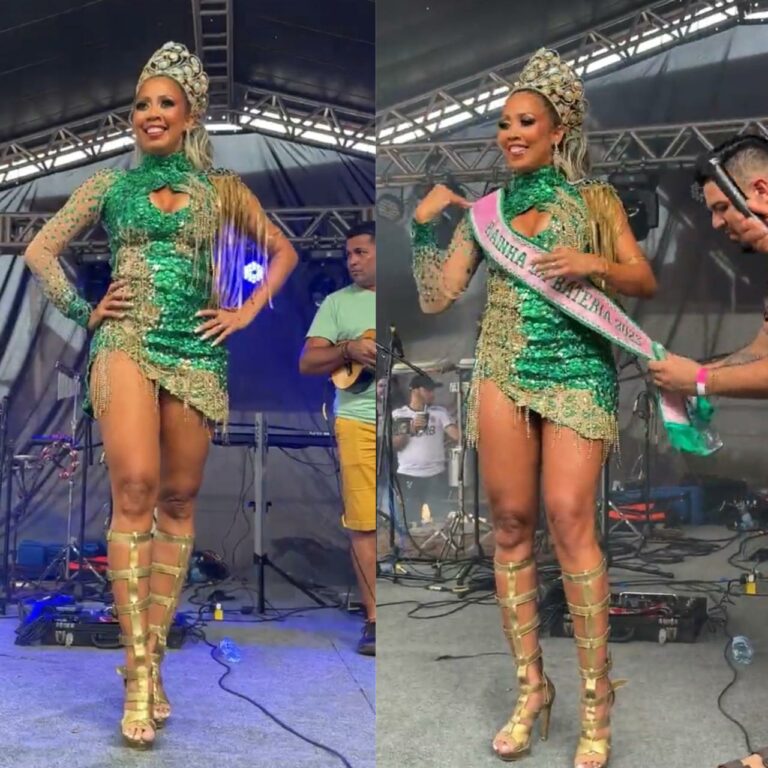 VÍDEO: Chayenne Crystine é coroada rainha de bateria do Unidos do Fuxico e arrasa com look curtíssimo