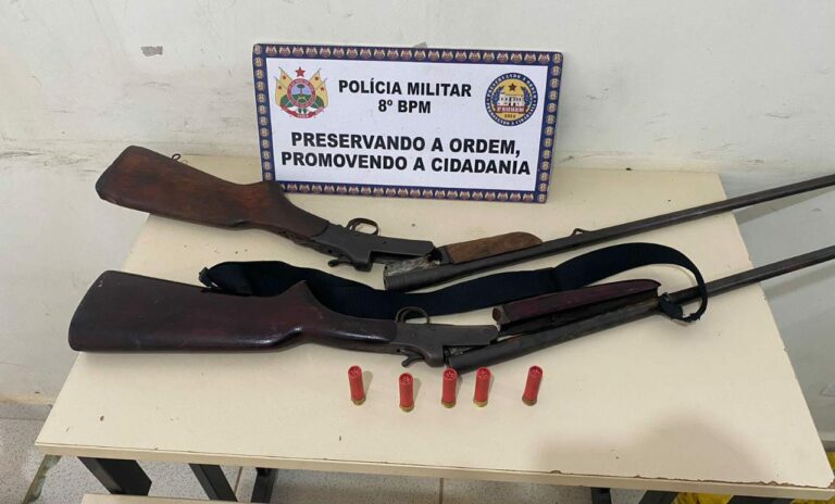 Três homens foram presos por porte ilegal de arma de fogo no Acre