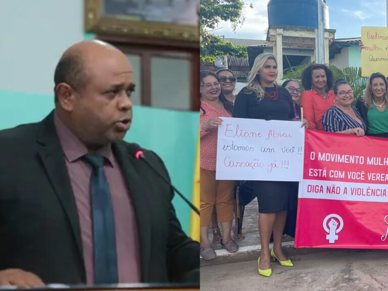 Vereador que agrediu e ameaçou colega participa de sessão sorrindo; mulheres protestam