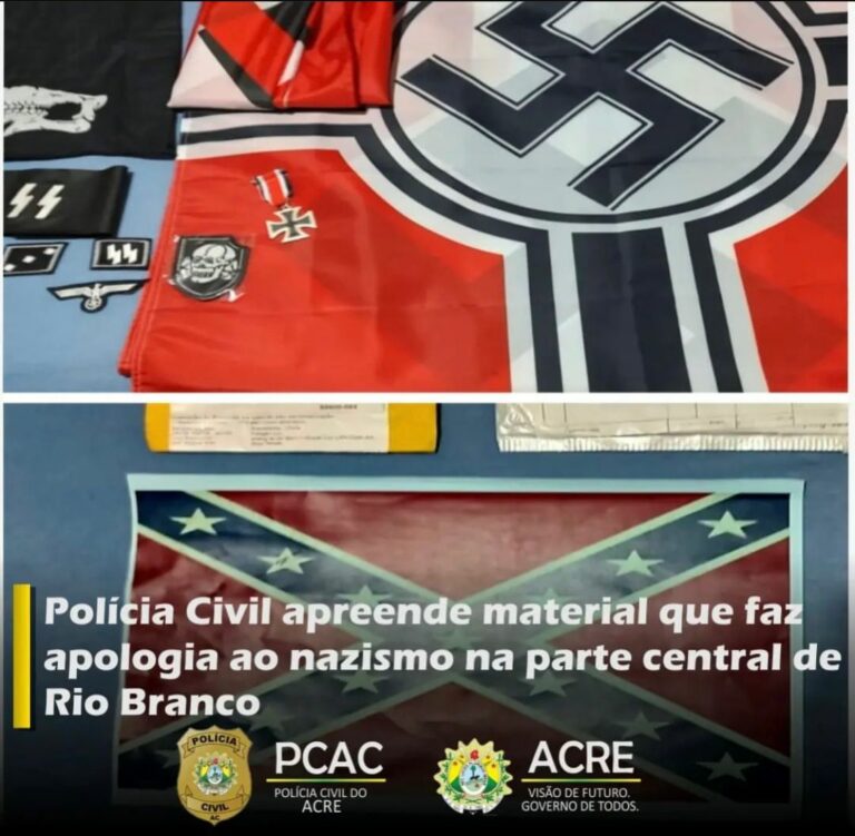 Em Rio Branco, PolĂcia Civil apreende adolescente com material que faz apologia ao nazismo