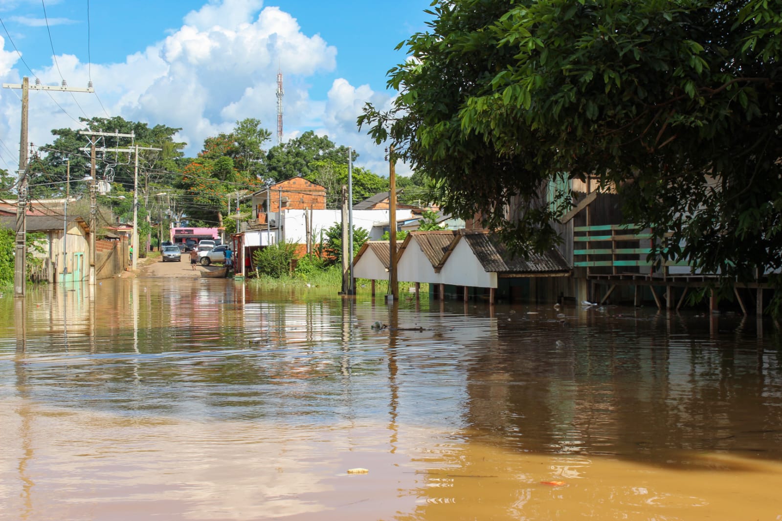 Sem previsão de vazante, Rio Acre segue subindo em Brasileia