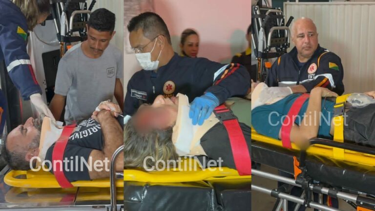 Britas na BR-364 causam acidente e família inteira sofre traumatismo craniano