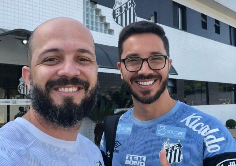 Leandro Brasil conhece estrutura do departamento médico do Santos