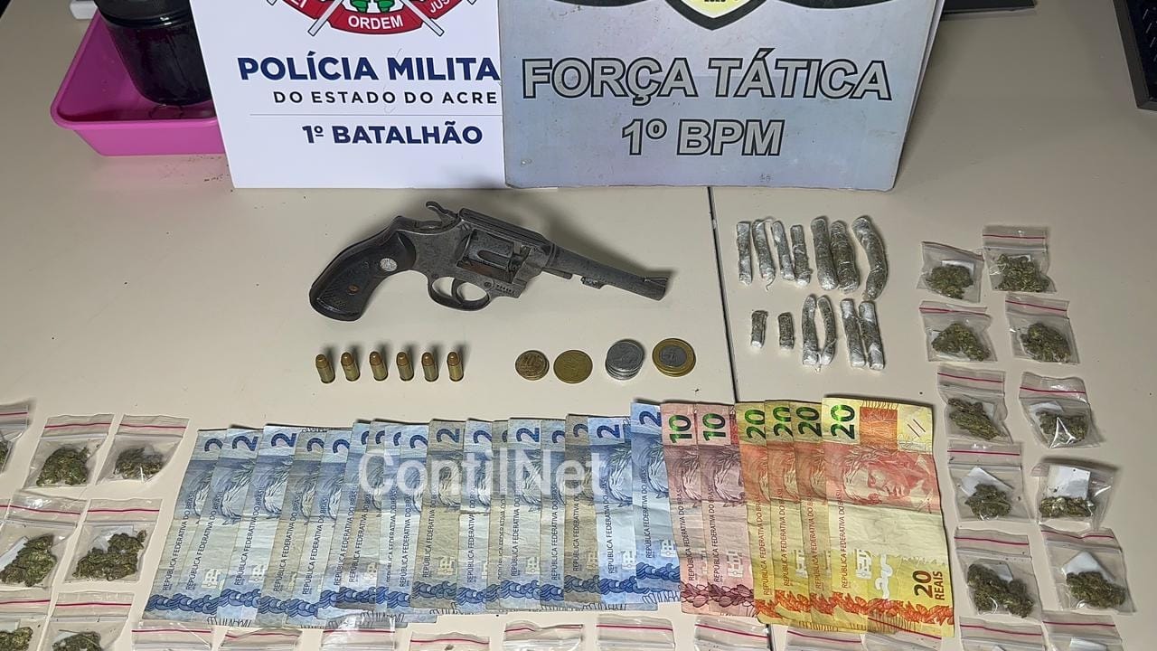 PM prende maior e apreende menor com drogas e arma na Baixada da Sobral
