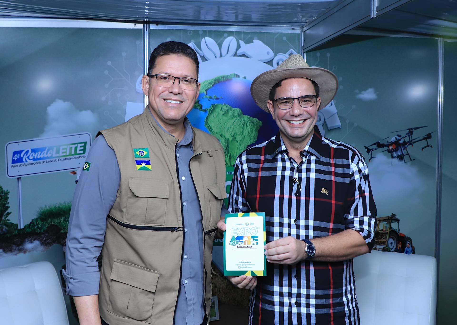 Em feira, Gladson faz convite ao governador de Rondônia e fala de união