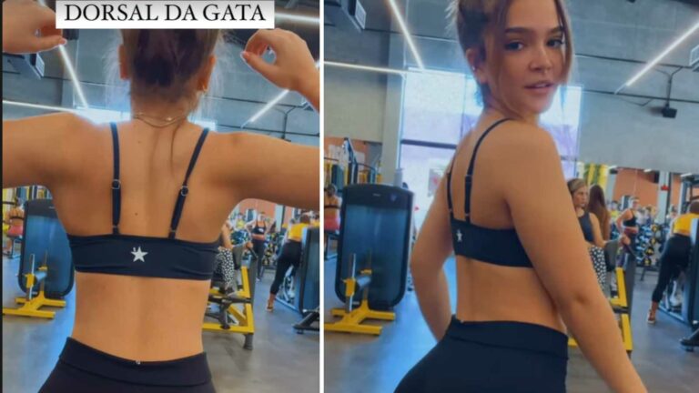 Mel Maia mostra evolução do corpo após treino: ‘Dorsal da gata’