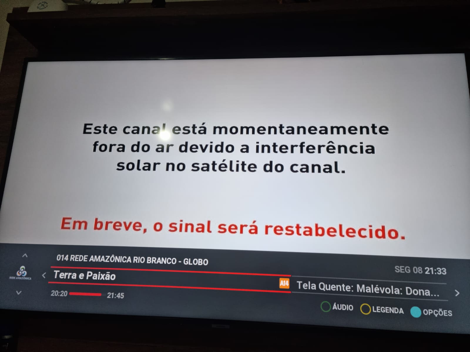 No Acre, rede Globo fica fora do ar na NET Claro