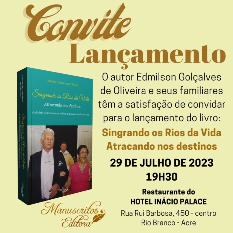 Com noite autógrafos, Edmilson Gonçalves lança livro nesta quinta; veja detalhes
