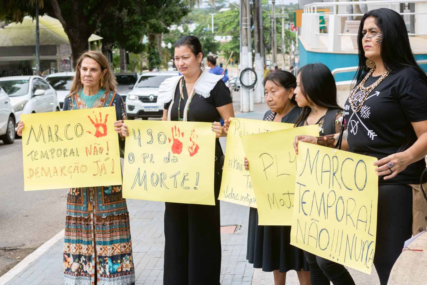 Organizações indígenas protestam na Aleac contra a tese do Marco Temporal