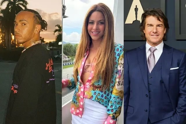 Shakira teria vivido triângulo amoroso com Lewis Hamilton e Tom Cruise