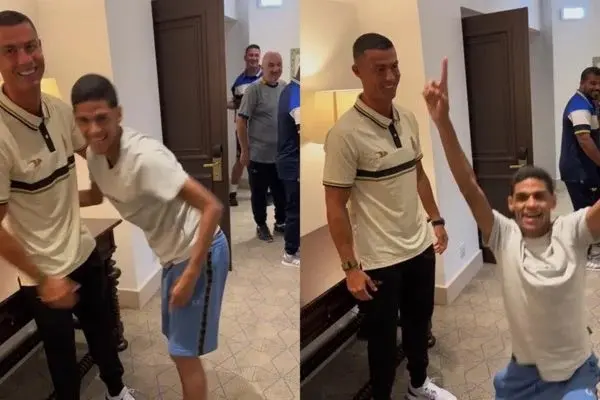 Luva de Pedreiro realiza o sonho de conhecer Cristiano Ronaldo; VÍDEO