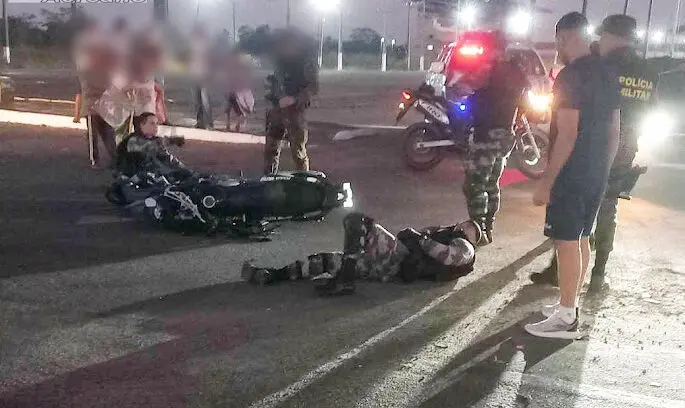 PMs do Giro são atropelados por veículo de luxo em Rio Branco