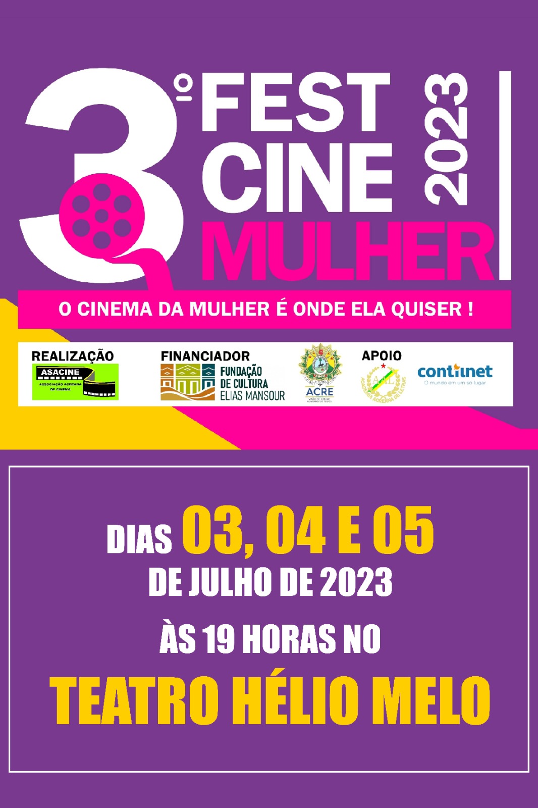 ASACINE promove a terceira edição do Festcinemulher em Rio Branco