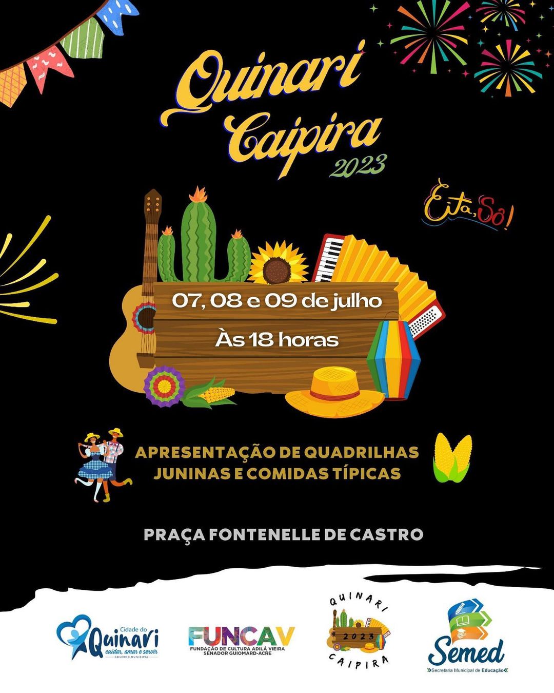 Com apresentação de quadrilhas, Quinari Caipira acontece neste fim de semana