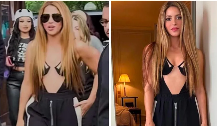 Shakira abala Paris com look sexy transparente e zíper em lugar estratégico em visita aquário