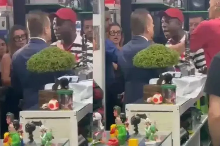 Russomanno é ameaçado e empurra homem durante gravação