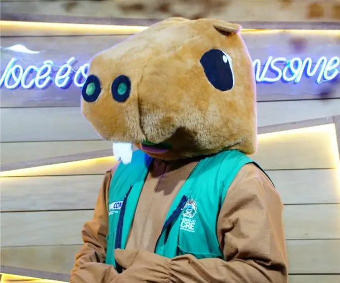 Mascotes e espaços ‘instagramaveis’ são atração na Expoacre 2023