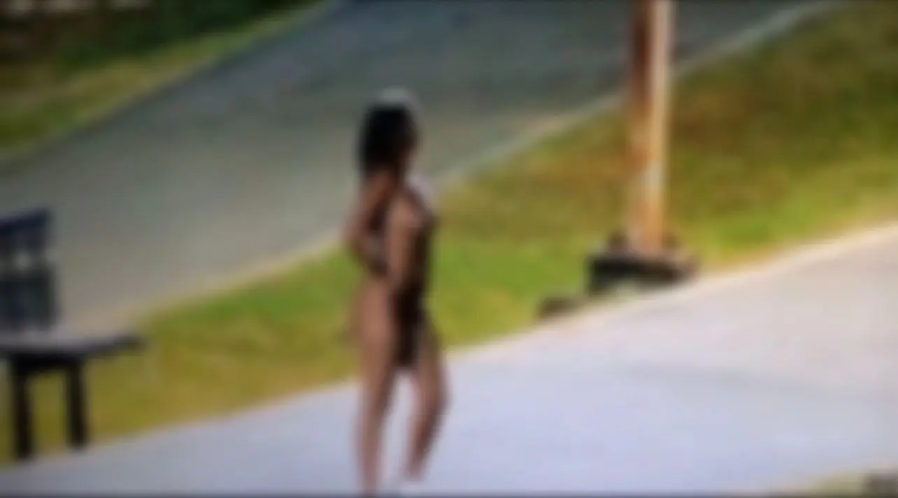 Câmera de segurança flagra mulher posando nua no Parque do Ipê; veja