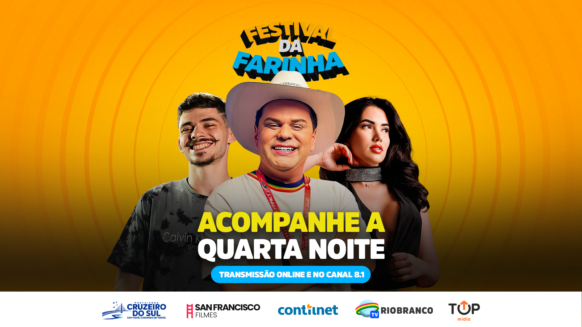 ContilNet, Sans Filmes e TV Rio Branco transmitem a última noite do Festival da Farinha