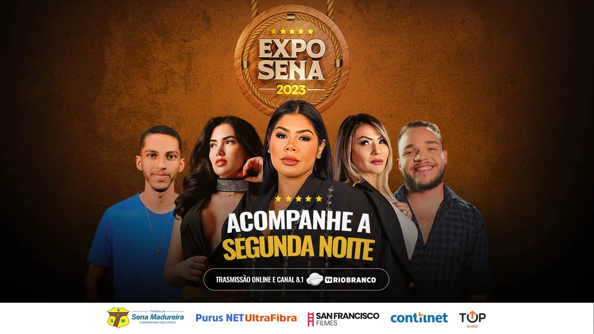 Acompanhe a transmissão da 2ª noite da ExpoSena pelo ContilNet, Sans Filmes e TV Rio Branco