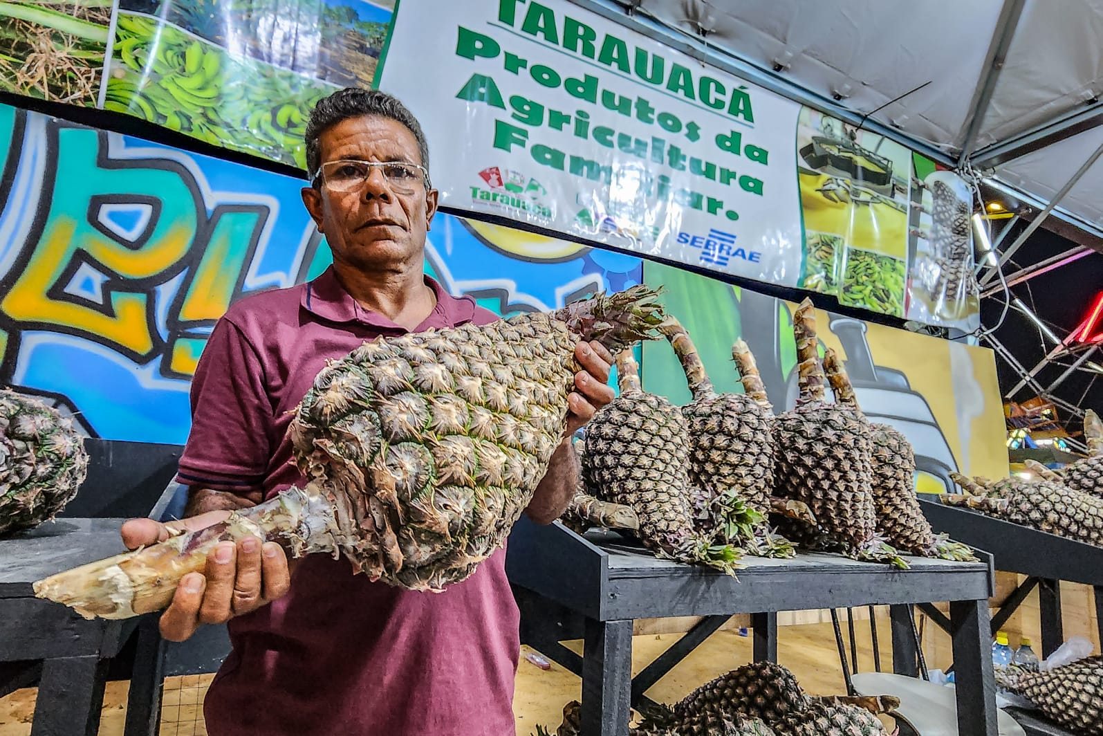 Abacaxi gigante de Tarauacá faz sucesso na ExpoAcre Juruá 2023