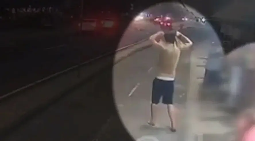 Novas imagens mostram reação de Bruno de Luca após atropelamento de Kayky Brito